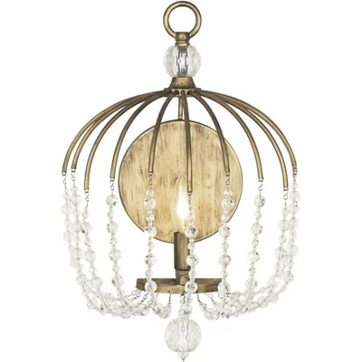 Varaluz 343W01HG Voliere 壁灯 哈瓦那 金色 — 第 1/4 张图片