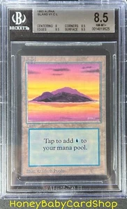 MTG Limited Edition Alpha 1993 Island (A) BGS 8.5 NM/MT+ Old School 93/94 - Picture 1 of 6
