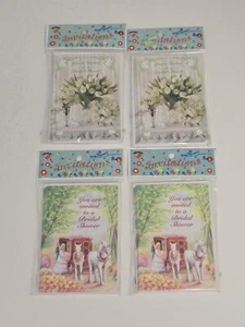 Bridal Shower Invitations Lot Of 4 New In Package - Picture 1 of 5