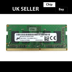 Micron DDR4 4GB 1Rx16 PC4-2666T Laptop RAM Memory Module - Picture 1 of 1