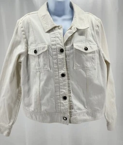 Valerie Stevens White Denim Jacket XL - Picture 1 of 4