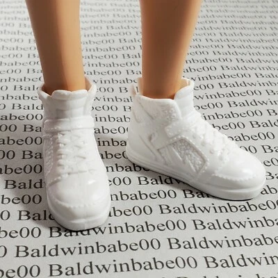 KS~ SHOES FIT KEN MADE TO MOVE MODEL MUSE DOLL SIGNATURE LOOKS #5 WHITE SNEAKERS - Image 1 of 4