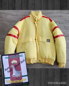 Vintage 80s World Of Troop Down Force Goose Bomber Jacket Sz L EUC Rare Hip Hop - Picture 1 of 20