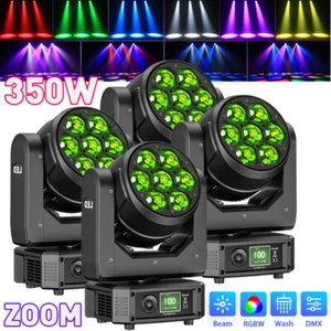 7x50W RGBW Bee Eye LED Wash Zoom Moving Head Beam Light DJ Party Stage Light DMX - Picture 1 of 15