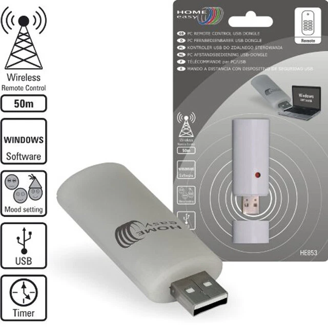 ELRO Home Easy HE853 PC Fernbedienung 800er Serie Remote Control Dongle Stick - Bild 1 von 1