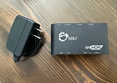 SIIG 4K 1x2 HDMI 2.0 Splitter with HDR, 4K@60Hz 4:4:4, 18Gbps, Auto Downscaler - Image 1 of 4