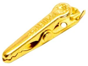 2X BU-30G Krokodilklemme 5A Ber.Halt: max.48mm L. ges: 28mm vergoldet E - Picture 1 of 1