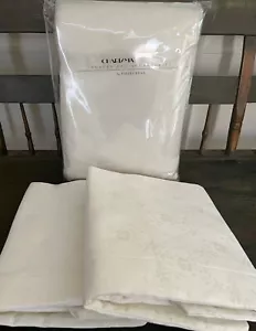 NEW CHARISMA "FOUR SEASONS" MATELASSE KING DUVET  W/2 EURO SHAMS PARCHMENT $650 - Picture 1 of 13