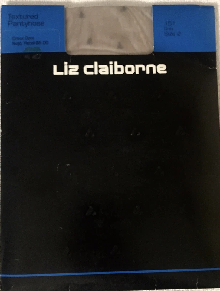Liz Claiborne textured pantyhose size 2 Color Grey #151 Pattern Dress Dots - Image 1 of 4