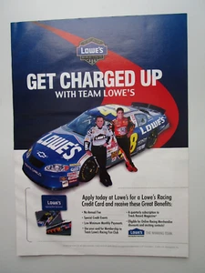 Lowe's Nascar Racing Credit Card Jeff Gordon Jimmie Johnson Print Ad - Picture 1 of 1