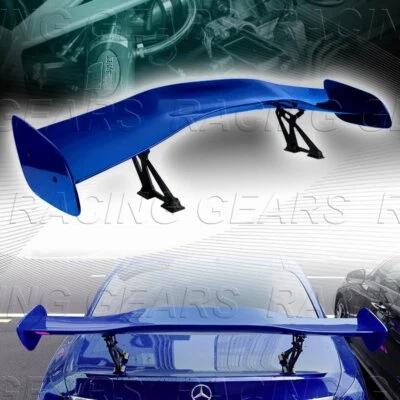 ALERÓN AJUSTABLE UNIVERSAL 57" ESTILO DRAGÓN-1 PINTADO AZUL ABS GT MALETERO Foto 1 de 4