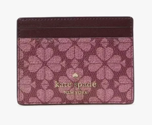 Authentic, Kate Spade, Signature Spade Flower Small Slim Card Holder - Picture 1 of 3