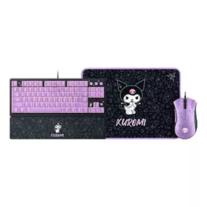 Razer x Sanrio Kuromi DeathAdder Gaming Mouse and Mechanical Keyboard Bundle - Picture 1 of 6