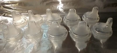 Lot 100 Pack NUK Replacement Spouts Clear Silicone - Image 1 of 4