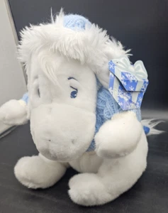 EEYORE White Christmas Disney Store 17” Plush Blue Winter Stuffed Animal Toy - Picture 1 of 7