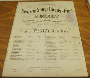 um 1865 Noten//L’ADDIO, DER ABSCHIED von Wolfgang Mozart - Bild 1 von 2