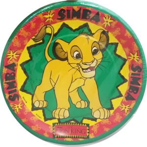 LION KING VINTAGE 1994 SMALL SIMBA PAPER PLATES (8) ~ Birthday Party Supplies - Picture 1 of 1