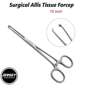 Surgical Allis Tissue Forceps 10" Tissue Grasping Clamp Gynecology Instruments - Picture 1 of 4