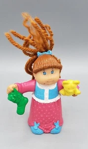 Vintage small plastic figure doll 1992 Cabbage Patch Kids holding Bear stocking - Picture 1 of 2