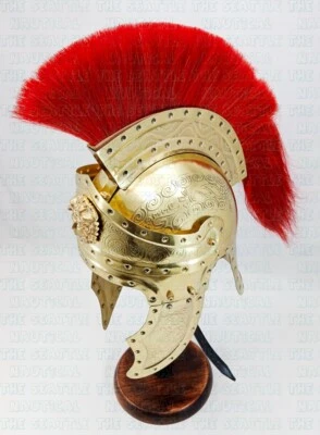 Casco Pretoriano Guardia Imperial Romana Medieval Disfraz Pluma Roja para Halloween Foto 1 de 4