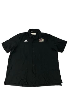 Black adidas ULM Louisiana Monroe Warhawks Button Shirt Men's 2XL XXL - Picture 1 of 8