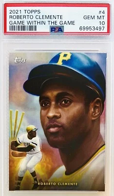 2021 Topps Game Within The Game Roberto Clemente #4 By Paul Jennis PSA 10 💎 - Image 1 of 4