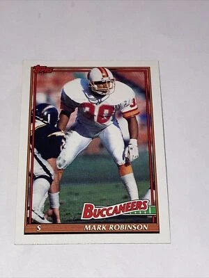 MARK ROBINSON 1991 TOPPS FOOTBALL CARD # 496 - Image 1 of 4