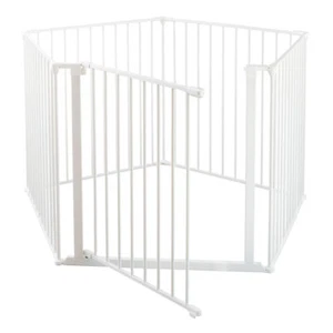 Scandinavian Pet Design Pet Flex System XXL Wall Mounted At Home Dog Gate, White - Picture 1 of 12