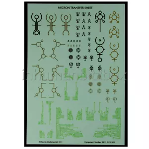 DEC12 DECALCO TRANSFER SHEET NECRON 9951 10*14 WARHAMMER 40000 - Bild 1 von 1