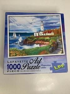 Lafayette 1000 Pc Art Puzzle Lighthouse Cove LPF 19x25” Jigsaw Puzzle - Picture 1 of 7