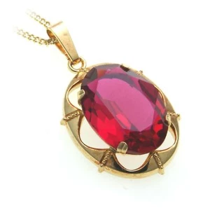 edles Collier Halskette Double mit Stein rot vergoldet 42 cm Sonderpreis - Bild 1 von 2