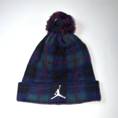 Nike Air Jordan Youth Plaid Beanie Chicago Bulls Michael Jordan - New - Image 1 of 4