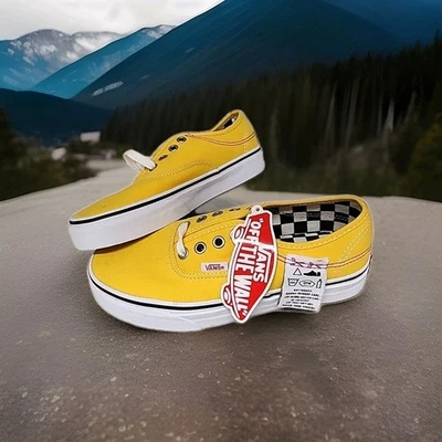 Vans желтый низкий верхний классический молодежи коньков Skater туфли мальчиков 4 девочек 5,5 - Изображение 1 из 4