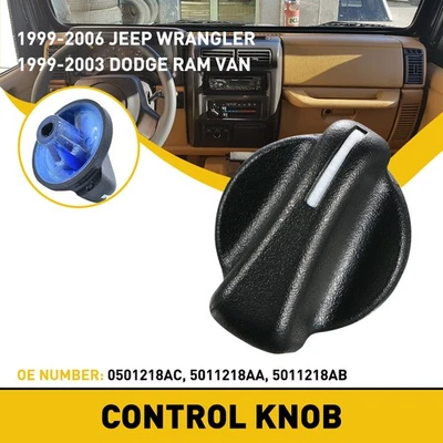 Se adapta a Jeep Wrangler 1999-2006 perilla de control de calefacción aire acondicionado temperatura ventilador HVAC Foto 1 de 4