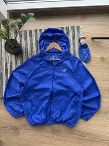 Arcteryx Vintage Full Zip Packable Windbreaker Nylon Blue Jacket Size M Men - Picture 1 of 11