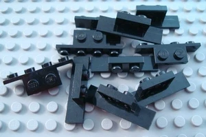 LEGO Lot of 8 Black 1x2 - 1x4 Space Bracket Pieces - Picture 1 of 1