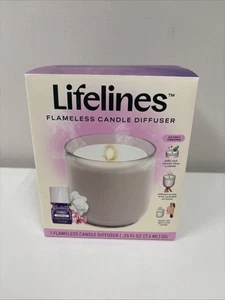 Lifelines Flameless Candle Diffuser - Frosted Glass Cream - Picture 1 of 5