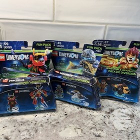 LEGO Dimensions 71216 71217 71222 Ninjago Fun Packs Damaged Boxes