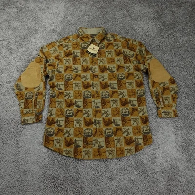 Vintage Woolrich Sportsman Chamois Cotton Flannel Shirt Mens Large Barley Cubes - Image 1 of 4