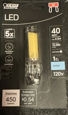 40-Watt Equivalent T4 G9 Bi-Pin Base Dimmable LED Light Bulb- Daylight 5000K (1) - Image 1 of 2