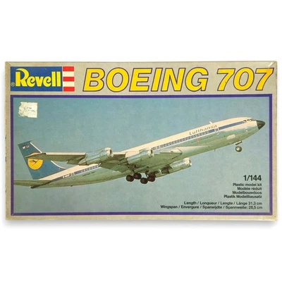 Kit Revell Lufthansa Boeing 707 1982 escala 1:144 #4202 ☆nuevo modelo sellado*☆  Foto 1 de 4
