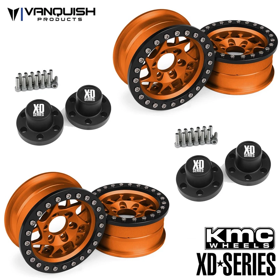 Vanquish 1.9 Alum KMC XD127 Bully Beadlock Wheels Org (4) w/ XD Center Hubs (4) - Image 1 of 1