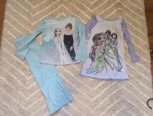GUC Frozen Disney Princess Girls size 6 pajama Nightgown bundle - 2 Pairs - Picture 1 of 5