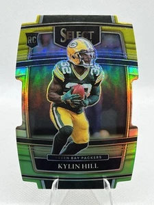 2021 Panini Select - [Base] - Green & Yellow Prizm Die-Cut #100 - Kylin Hill RC - Bild 1 von 2
