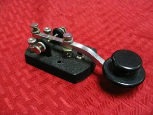 Speed-X 4-15-683 Morse Code Telegraph Key Works Good Metal Base BIG KNOB - Picture 1 of 5