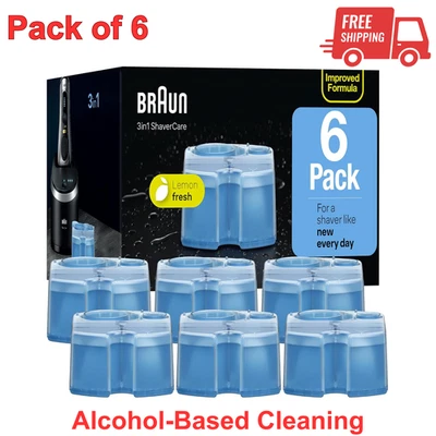 Braun Clean & Renew Refill Cartridges CCR, Replacement Shaver Cleaner Solution - Image 1 of 4