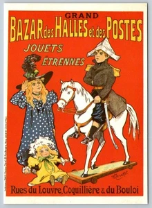 Grand Bazar Des Halles, Poster Negozio di Giocattoli di F. Cerckel Cartolina Pubblicitaria - Foto 1 di 2