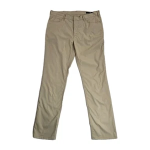 Ralph Lauren RLX Pants Mens 36x34 Khaki Tailored Fit Polyester Golf Dress Chino - Picture 1 of 17