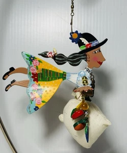 Silvestri Fanciful Flights Summer Garden Metal Art Ornament Karen Rossi 5” - Picture 1 of 9
