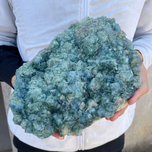 8,3 Pfund natürlicher grüner Würfel FLUORIT Quarz Kristall Cluster Mineral Probe - Bild 1 von 10